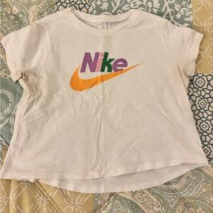 White Nike Cropped Tee, Girls size L